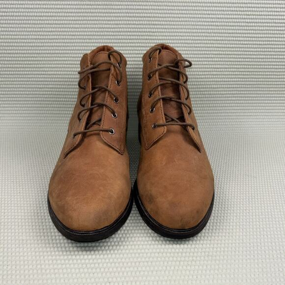 Ariat Lacer Brown Leather Lace Up Western Roper Boots Women’s Size 10B 12225 - Picture 3 of 10